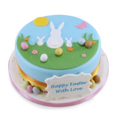 Bunnies View Easter Cake